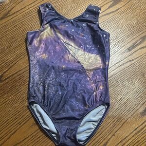 Destira Gymnastics Leotard Galaxy Star Sleeveless Girls‎ Youth Dance One Piece